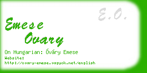 emese ovary business card