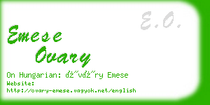 emese ovary business card